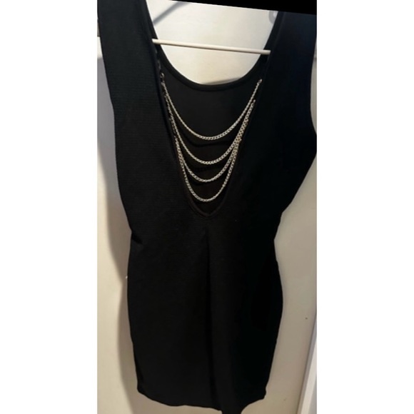 Forever 21 Black & Gold Chained Dress - Picture 2 of 11